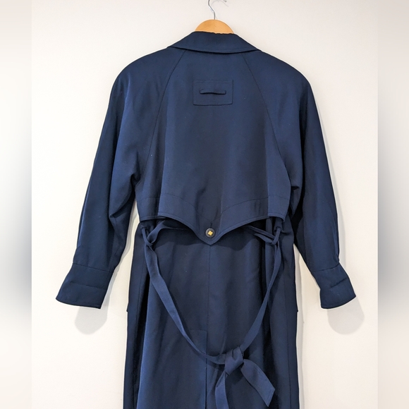 Vintage Small Navy Trench coat - Picture 3 of 6